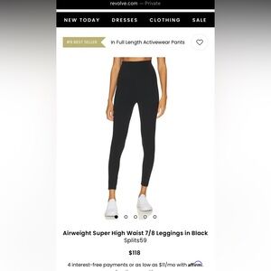 Splits59 Airweight Super High Waist 7/8 Leggings in Black
retail$118